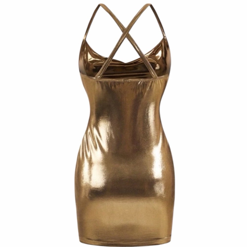 GOLD♦️♦️BODYCON PARTY DRESS - Picture 3 of 15